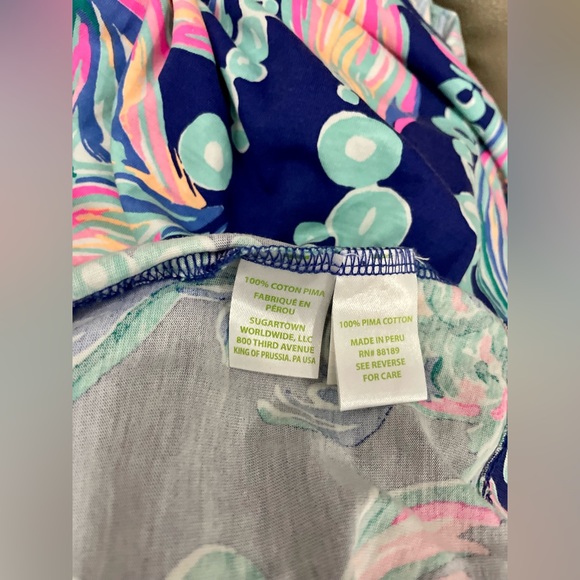 SALE:EUC Lilly Pulitzer MARLOWE T-Shirt Dress-In True Blue Going Coastal - Picture 13 of 16